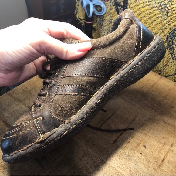 Born Shoes Womens 8.5 M Melissa Low top Sneaker Brown Leather Lace Up. - Picture 8 of 13